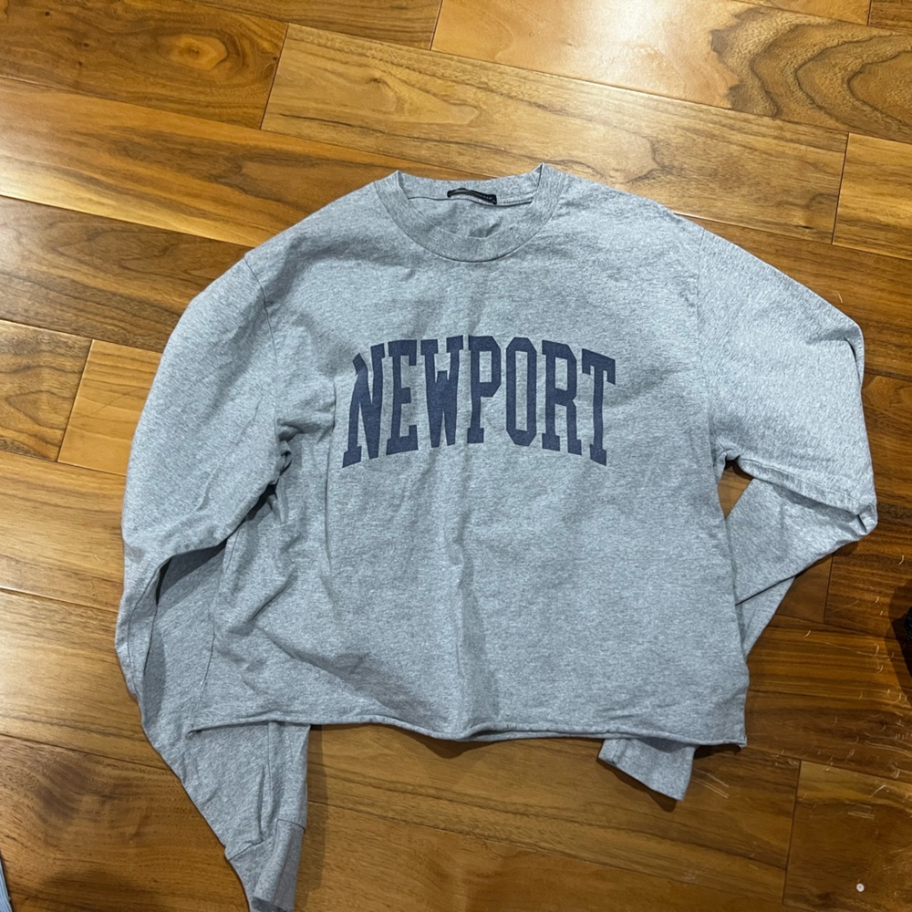 Brandy Melville Gray Long Sleeve Tee